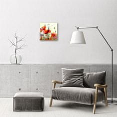 tulup.si Steklena kvadratna ura Maki 30x30 cm Črne kazalke
