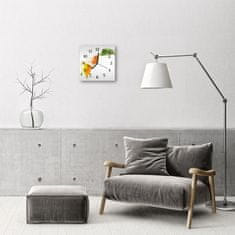 tulup.si Steklena kvadratna ura Korenje banana 30x30 cm Črne kazalke