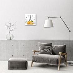 tulup.si Steklena kvadratna ura Limone 30x30 cm Črne kazalke