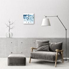 tulup.si Steklena kvadratna ura Voda 30x30 cm Črne kazalke