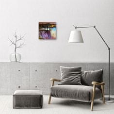 tulup.si Steklena kvadratna ura Slap 30x30 cm Črne kazalke