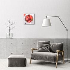 tulup.si Steklena kvadratna ura Srce lubenica 30x30 cm Črne kazalke