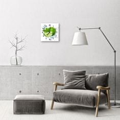 tulup.si Steklena kvadratna ura Lime 30x30 cm Črne kazalke
