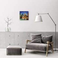 tulup.si Steklena kvadratna ura Mestne stavbe 30x30 cm