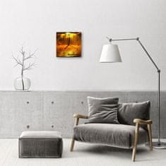 tulup.si Steklena kvadratna ura Sončni zahod 30x30 cm Črne kazalke
