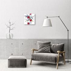 tulup.si Steklena kvadratna ura Maline 30x30 cm Črne kazalke
