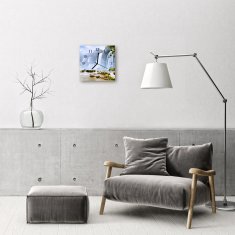 tulup.si Steklena kvadratna ura Slap 30x30 cm Črne kazalke
