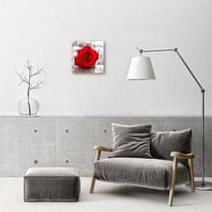 tulup.si Steklena kvadratna ura Rose 30x30 cm Črne kazalke