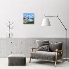 tulup.si Steklena kvadratna ura Obala 30x30 cm Črne kazalke