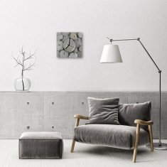 tulup.si Steklena kvadratna ura Stones 30x30 cm Črne kazalke
