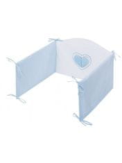 BELISIMA 5-delno posteljno perilo Trije srčki 100/135 belo-modro