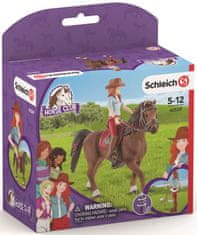 Schleich 42539 lutka rdečelaska Hannah z gibljivimi sklepi, jahanje