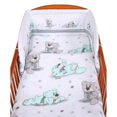 NEW BABY 2-delna posteljnina 100/135 cm siv medvedek