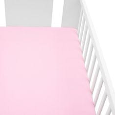 NEW BABY Jersey rjuha za otroško posteljico 120x60 roza