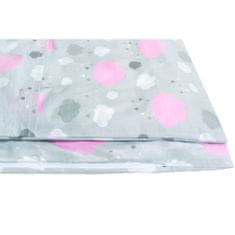 NEW BABY 3-delna posteljnina 90/120 cm puffs roza