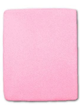 NEW BABY Frotirni list za otroško posteljico roza