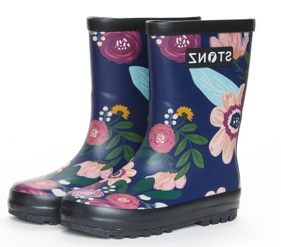 Stonz dekliški škornji Rain Boots Wildflower RBWFNVBL