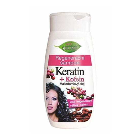Bione Cosmetics Obnavljajoči šampon Keratin + Kofein 260 ml
