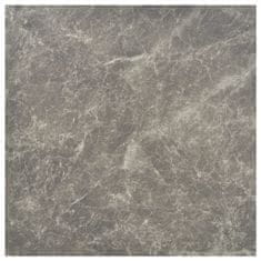 Greatstore Samolepilne talne plošče 20 kosov PVC 1,86 m2 črn marmor