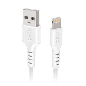 Lightning kabel, USB 2.0, 1 m, bel
