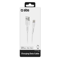 SBS Lightning kabel, USB 2.0, 1 m, bel
