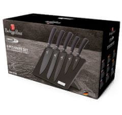 Berlingerhaus Carbon PRO Line set nožev z magnetnim stojalom, 6 kosov - Odprta embalaža