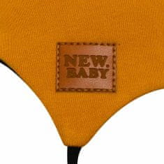 NEW BABY Favorite rjava bombažna otroška kapa z ušesi - 62 (3-6m)