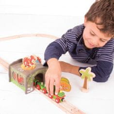 Bigjigs Rail Bigjigs Železniški predor za dinozavre T. Rex