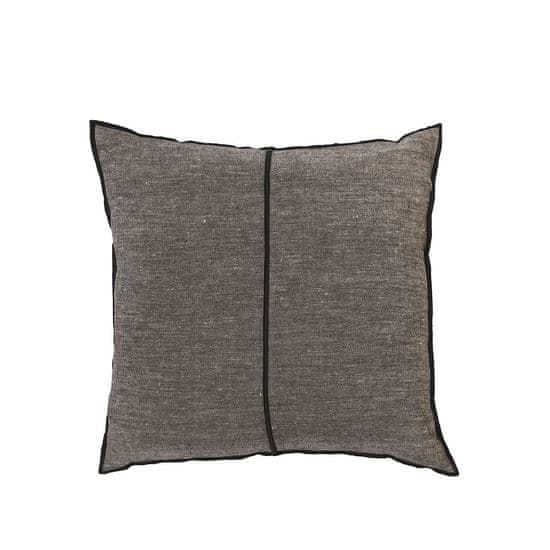 CASAMANCE Okrasna blazina LINEN 45 x 45 cm, noir de lune bež