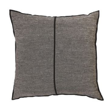 CASAMANCE Okrasna blazina LINEN 65 x 65 cm, noir de lune bež