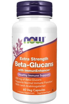 NOW Foods Beta glukani z ImmunEnhancer Extra, Extra Strength, 60 zeliščnih kapsul