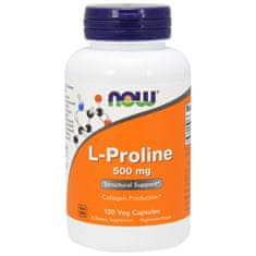 NOW Foods L-Prolin, 500 mg, 120 zeliščnih kapsul