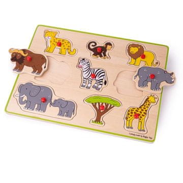 Bigjigs Toys Vstavljanje puzzle safari