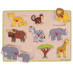 Bigjigs Toys Vstavljanje puzzle safari