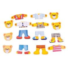 Bigjigs Toys Družina medvedov za oblačenje Puzzle
