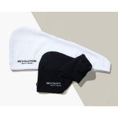 Elastični turban za lase (Microfibre Hair Wrap) (Varianta Black/White)