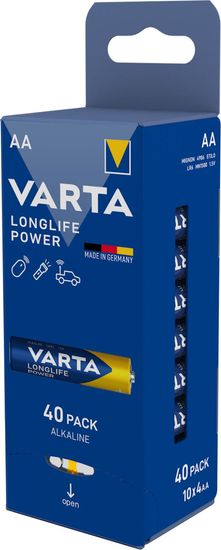 Varta 4906121154 Longlife Power AA Storagebox Foil baterije, 4×10