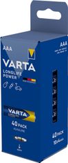 Varta 4903121154 Longlife Power AAA Storagebox Foil baterije, 4×10