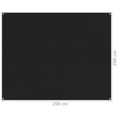 Vidaxl Preproga za šotor 250x200 cm črna