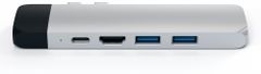 Satechi Pro hub, USB-C, 6 vhodov, srebrn