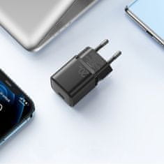 Joyroom Mini Fast Charger polnilnik USB-C PD QC 20W, črna