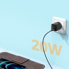 Joyroom Mini Fast Charger polnilnik USB-C PD QC 20W, črna