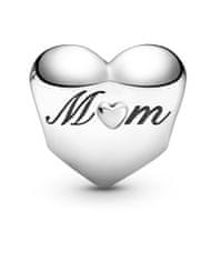 Pandora Srebrna perla v obliki srca Mom Moments 799364C00