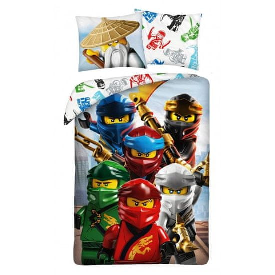 Zaparevrov Bombažna posteljnina, Lego Ninjago, mesto, 140 x 200 cm,