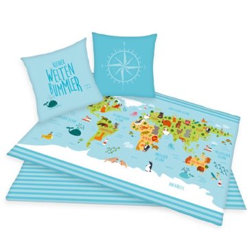 Herding Vključeno platno Zemljevid sveta 140/200, 70/90