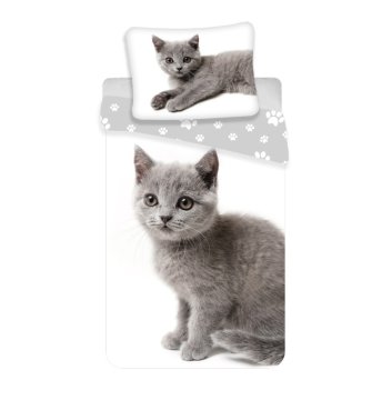 Jerry Fabrics Vključeno perilo Cat siva 02 140/200, 70/90