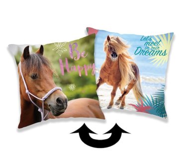 Jerry Fabrics Preobleka za vzglavnik z bleščicami Konjsko srce 40/40