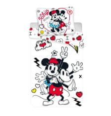 Jerry Fabrics Lan Mickey in Minnie Retro srce mikro 140/200, 70/90