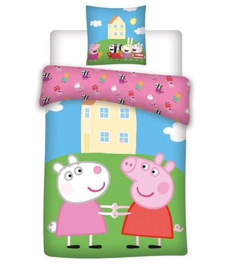 Detexpol Bombažna posteljnina, Peppa Pig, 140 x 200 cm,