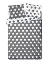 Faro Francosko posteljno perilo Stars siva Bombaž, 220/200, 2x70/80 cm